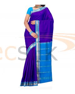 Crepe Silk Saree Blue & Blue