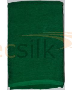 Chiffon Silk Saree With Blouse Dark Green