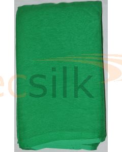 Chiffon Silk Saree With Blouse Leaf Green