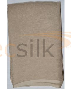 Chiffon Silk Saree With Blouse Light Brown