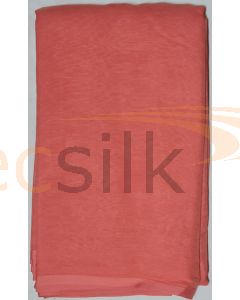 Chiffon Silk Saree With Blouse Light Red