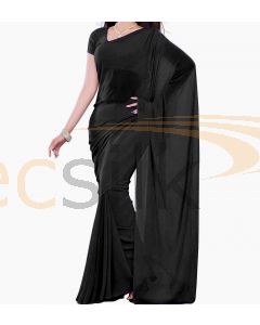 Chiffon Saree Plane Black