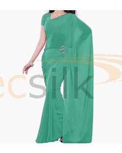 Chiffon Saree Plane Green