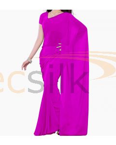 Chiffon Saree Plane Pink