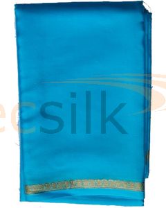 Crepe Silk Saree Sky Blue Mango 