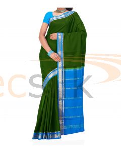 Crepe Silk Saree Blue & Green