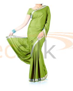 Silk Crepe Saree Light Green