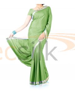 Silk Crepe Saree Light Grenn