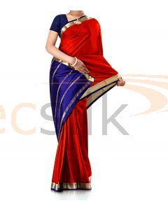 Pure Crepe Silk Saree Deep Red