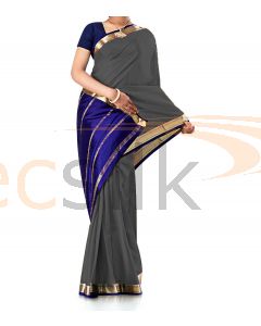 Pure Crepe Silk Saree Gray