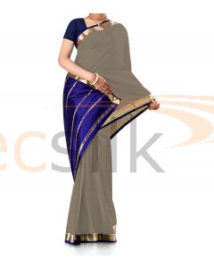 Pure Crepe Silk Saree Light Brown