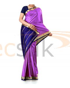 Pure Crepe Silk Saree LLight Purple