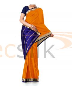 Pure Crepe Silk Saree Orange