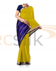 Pure Crepe Silk Saree Yellow