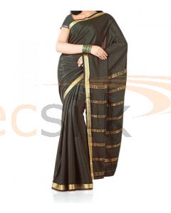 Silk Saree Crepe Gray