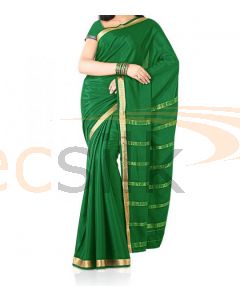 Silk Saree Crepe Green