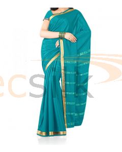 Silk Saree Crepe LightBlue