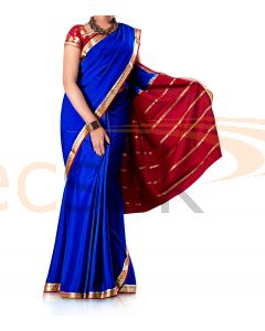 Pure Crepe Silk Saree Dark Blue