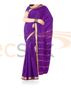 Silk Saree Crepe Purple P